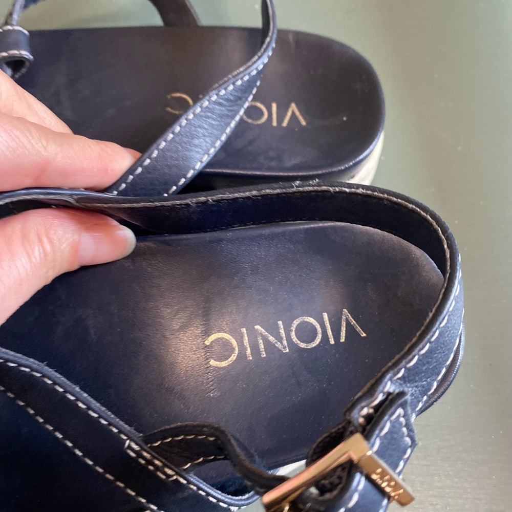 Vionic Blue Palm Veranda Sandals 6 - Picture 4 of 6